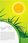 illustration of sunny nature card