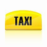 illustration of taxi sign on isolated background