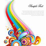 illustration of abstract vector background with colorful swirls
