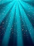 Stars on blue striped background. Festive pattern great for winter or christmas themes. EPS 8 vector file included