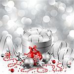 beautiful silver christmas background