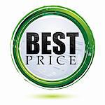 illustration of best price tag on white background