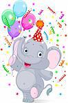 Happy Very Cute baby elephant birthday