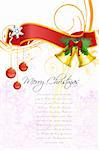 illustration of beautiful christmas card on white background