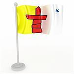 Illustration of a flag of Nunavut on a white background