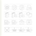 Internet and Website buttons and icons -  Vector icon set