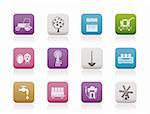 farming industry and farming tools icons - vector icon set