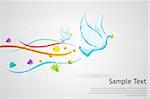 illustration of peace card on white background
