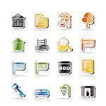 Simple Real Estate Icons - Vector Icon Set