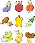 cute cartoon vegetables element