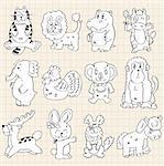 cute animals draw