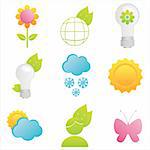 set of 9 nature icons