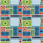 tv radio seamless pattern