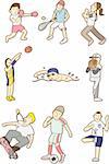 doodle sport people