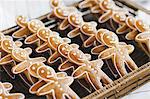 Close up of gingerbread men cookies