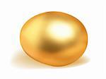 Golden egg isolated on white. EPS 8 vector file included