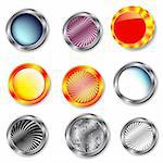 Set of vector glossy buttons