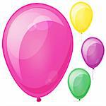 Vector Realistic colorful balloons. Eps10.Illustration for your design.