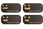 set of 4   scary halloween banners