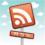 vector illustration of the rss icon