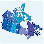 vector map of Canada