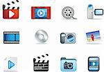 movie, entertainment and photographic detailed  icon set