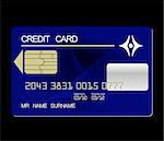 Realistic illustration credit card - vector