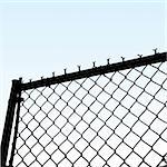 vector illustration of a fence