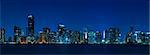 Miami skyline at night - panoramic image