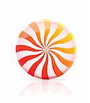 striped candy icon.  illustratio of lollipop isolated on white background