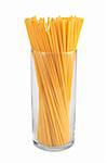 Bunch of spaghetti isolated on the white background