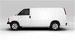 A white van isolated on a background