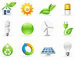 Ecology and Alternative Energy icon set