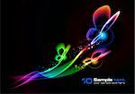 Abstract vector eps10 glowing background. Butterfly. For your design.