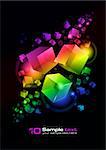 Abstract vector glowing background. For your design. Eps 10.