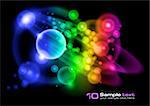 Abstract vector glowing background. For your design. Bubbles.