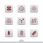 Set of nine medical web icons from series