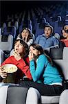 The young men frightened of viewing of cinema