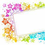 Floral colorful frame  15