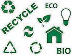 green environment and recycle icons