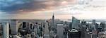 New York City skyline panorama. Manhattan aerial view.