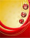 elegant christmas background with baubles. vector