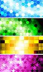 Set of colourful abstract banners - eps 10