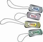 Set of metal tags for best sales