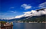 Morning Mist over Lkae Como from Ballagio, Italy.