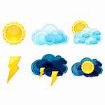 illustration of various types of weather