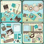 Scrapbook elements, vector