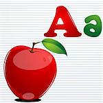 illustration of a for apple