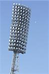 Lamp stadium on a clear blue sky