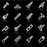 A vector series set of tool icons